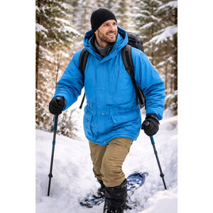 VTG Eddie Bauer Ridge Line Parka Men M Gore Tex Down 90s Gorp Blue Ski Cozy Coat